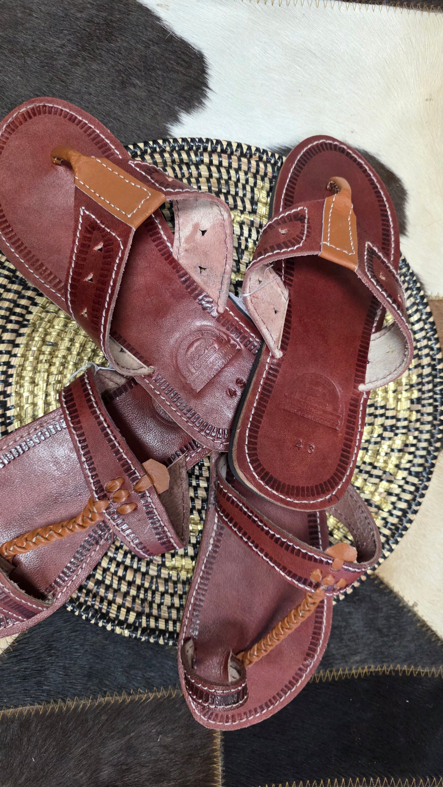 Unisex Leather Slippers