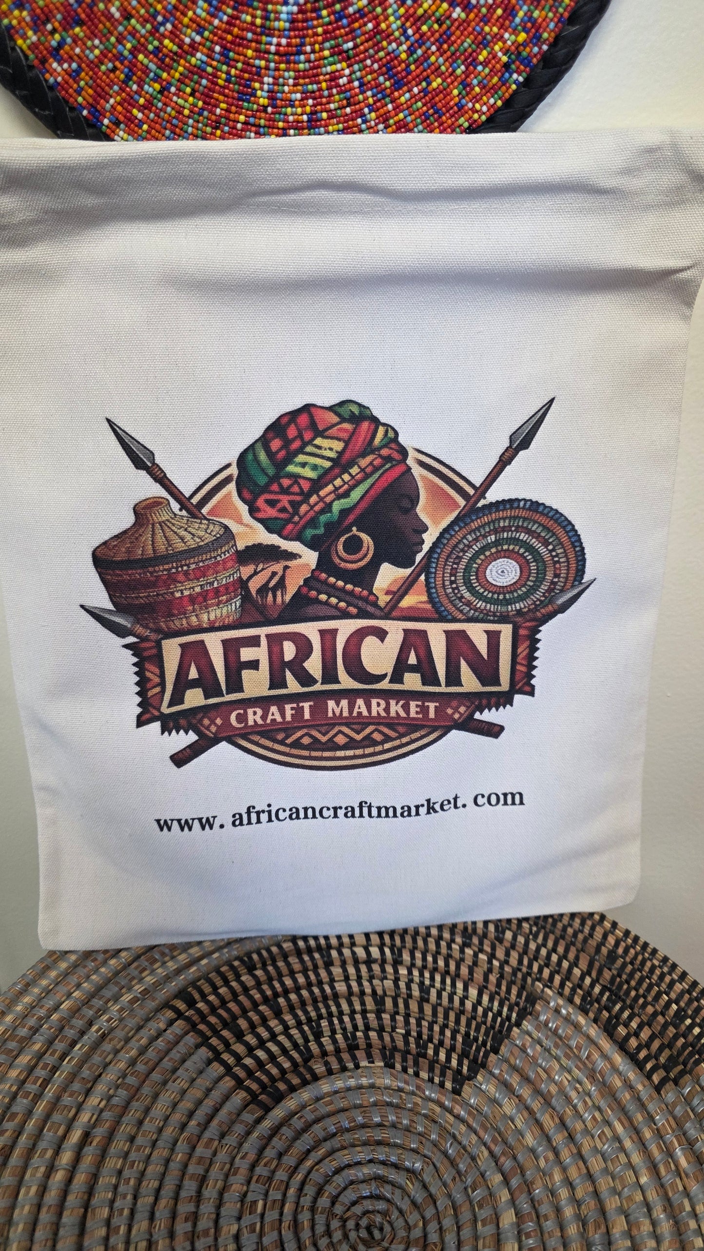 African Craft Market Canvas Bags