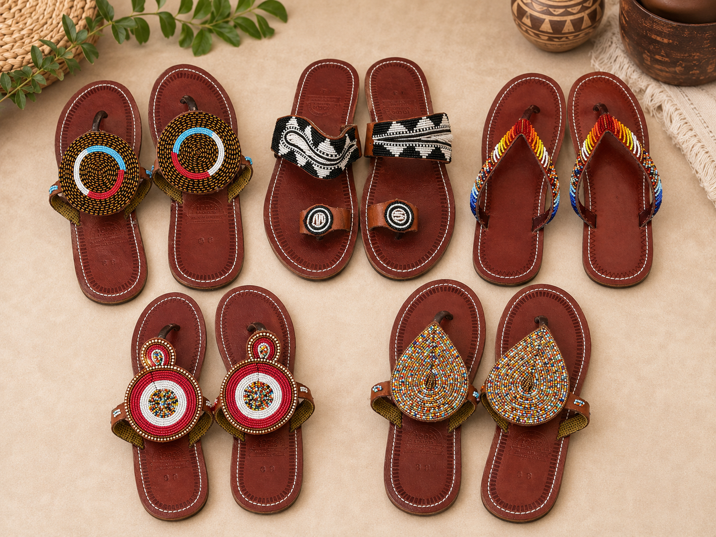 Masai Beads Slippers