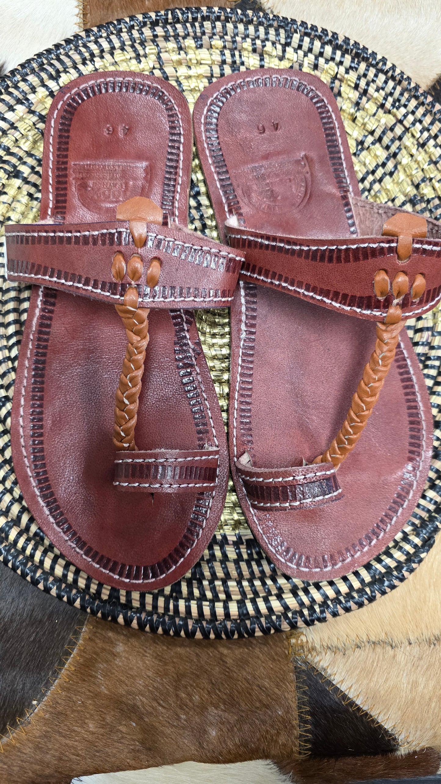 Unisex Leather Slippers