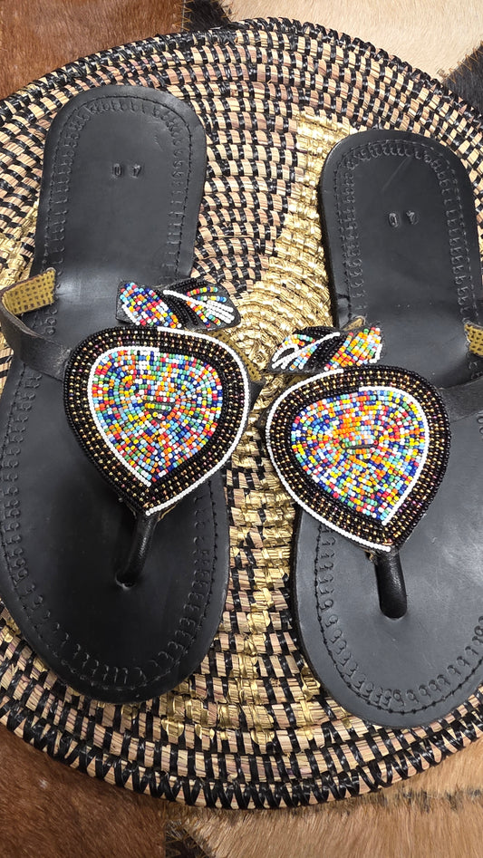 Black Heart Slippers