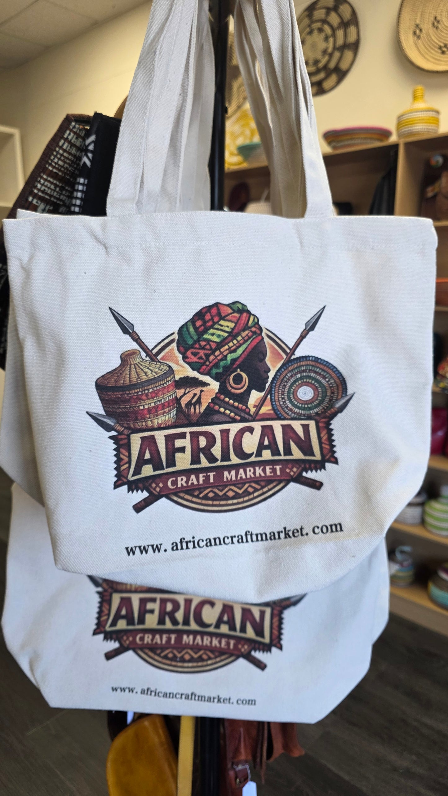 African Craft Market Canvas Bags