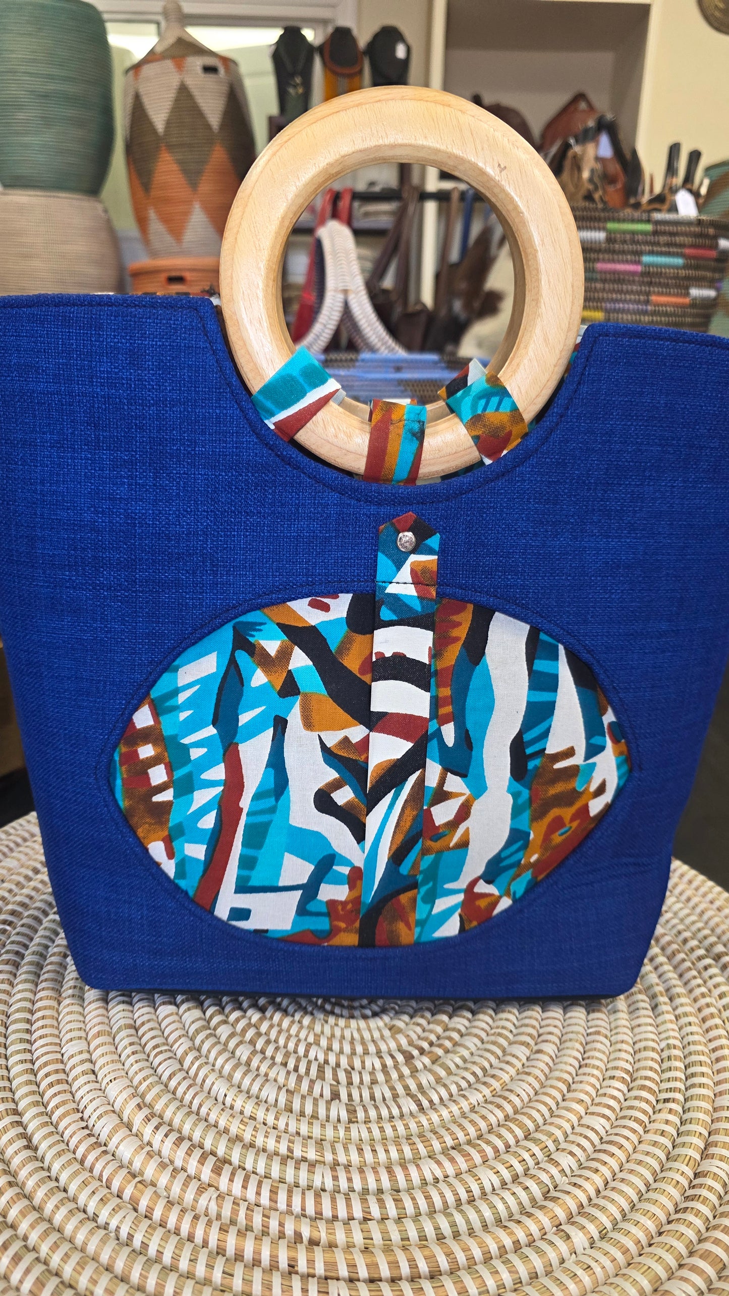 Wooden Handle Bag
