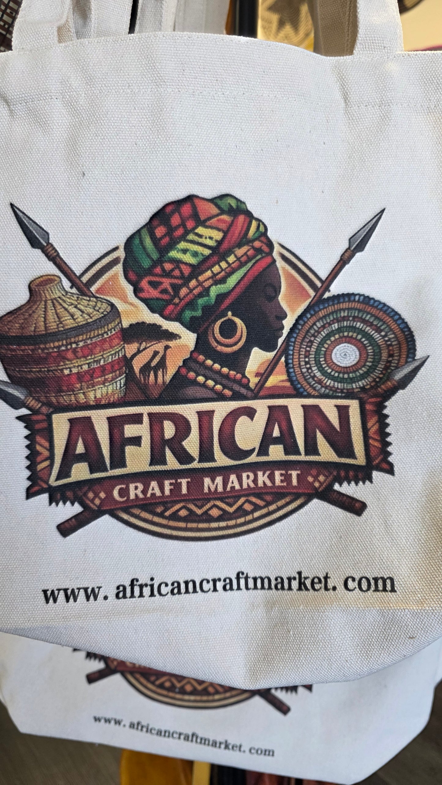 African Craft Market Canvas Bags