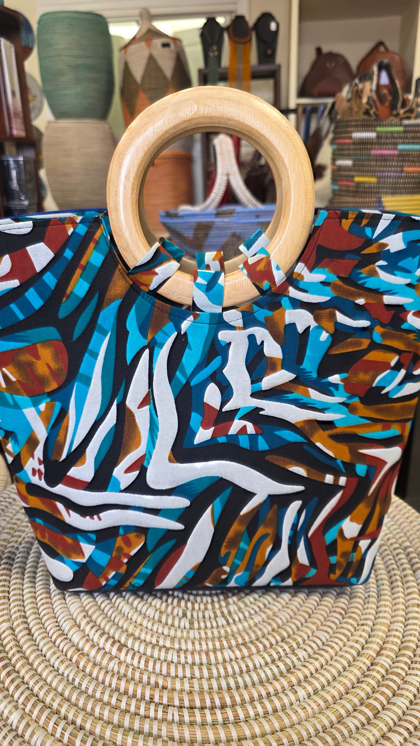 Wooden Handle Bag