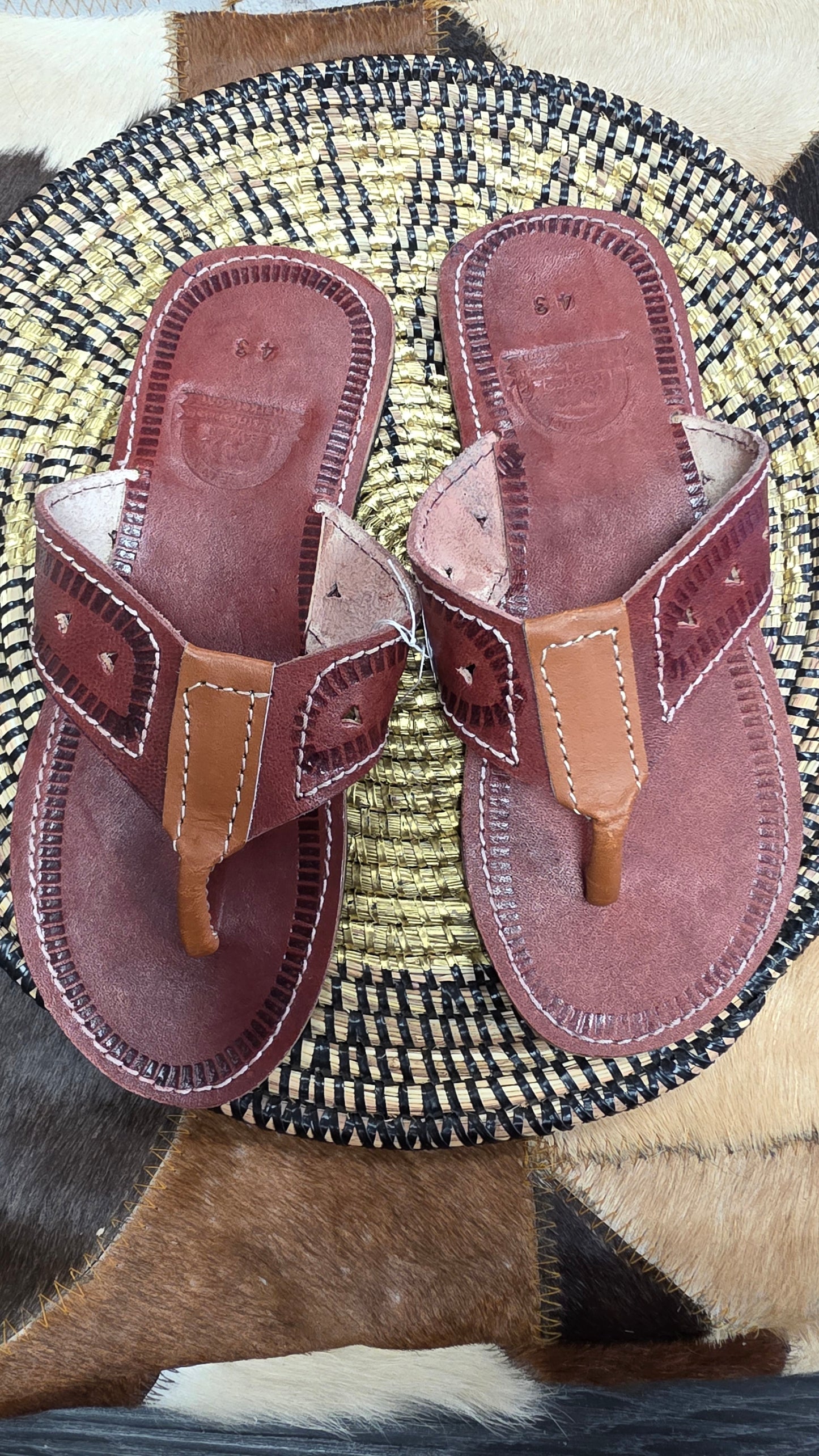 Unisex Leather Slippers